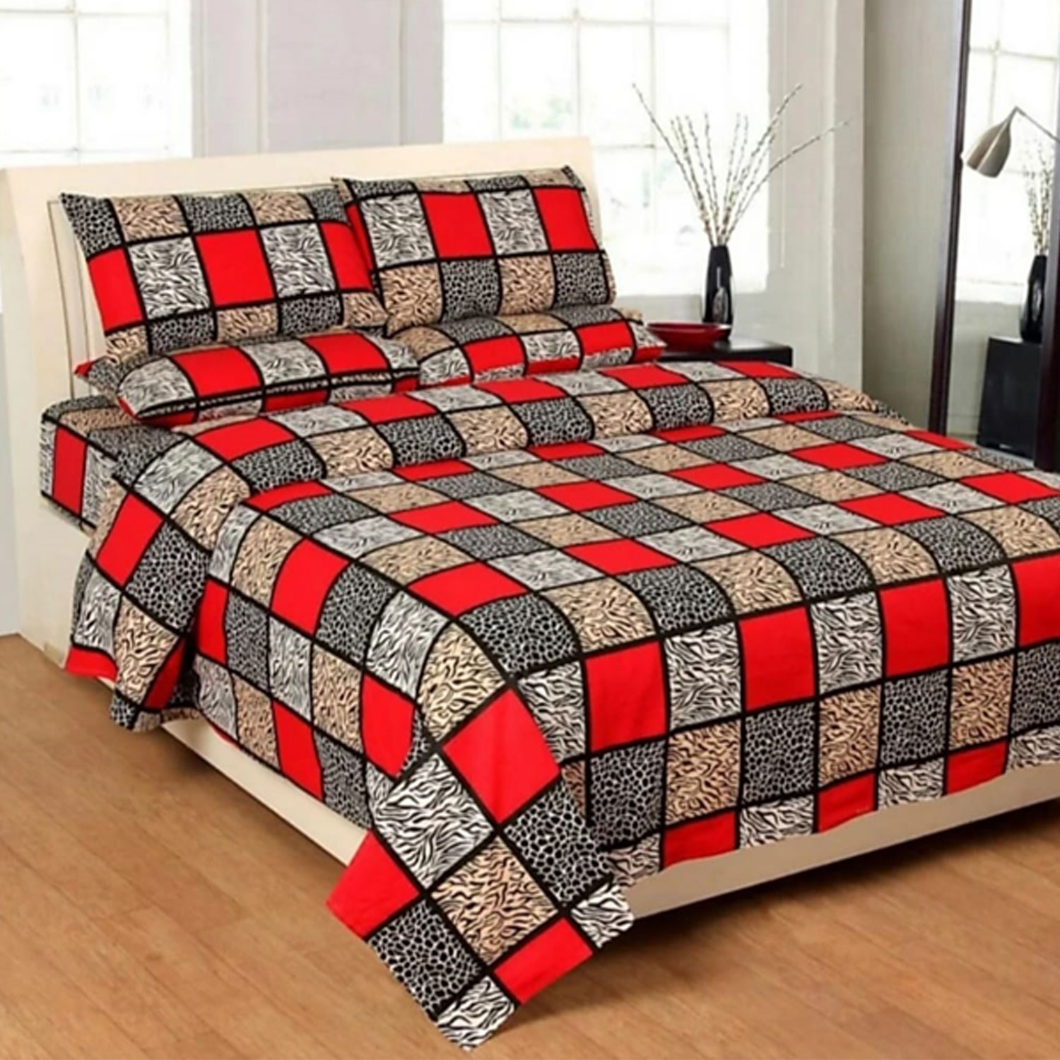WI INTERNATIONAL BEAUTIFUL LATEST DESIGN BEDSHEET WITH TWO PILLOW COVERS