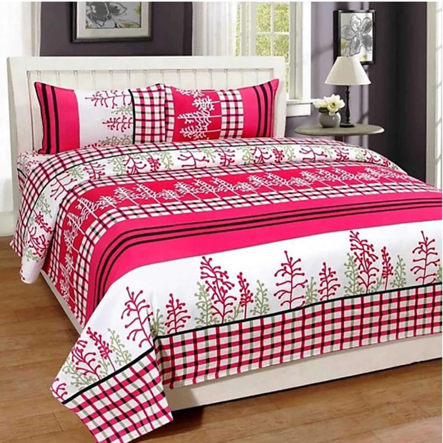 WI INTERNATIONAL BEAUTIFUL LATEST DESIGN BEDSHEET WITH TWO PILLOW COVERS
