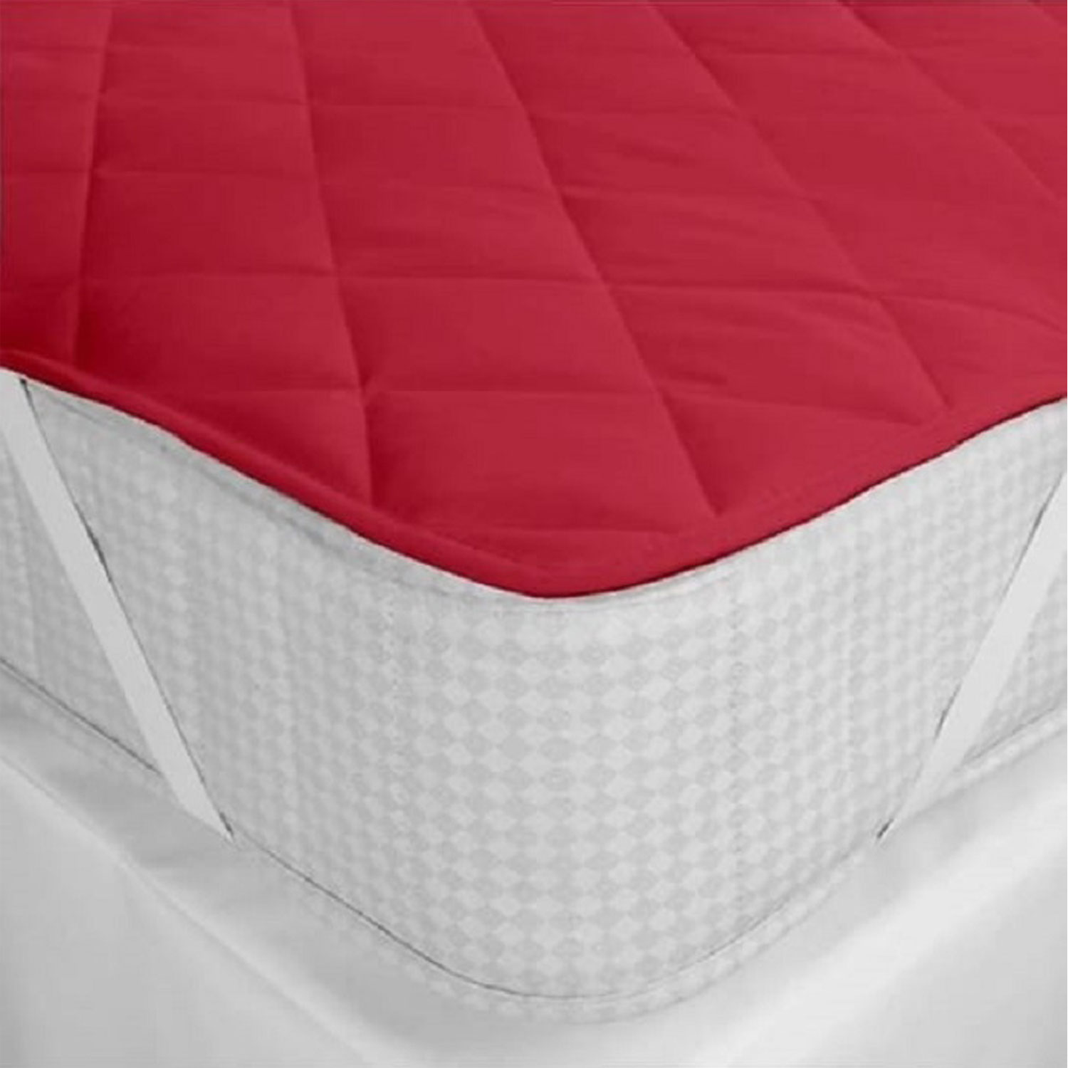 HOMDAZAL  Waterproof And Dustproof Fitted Mattress Protector, Red | Pack of 4