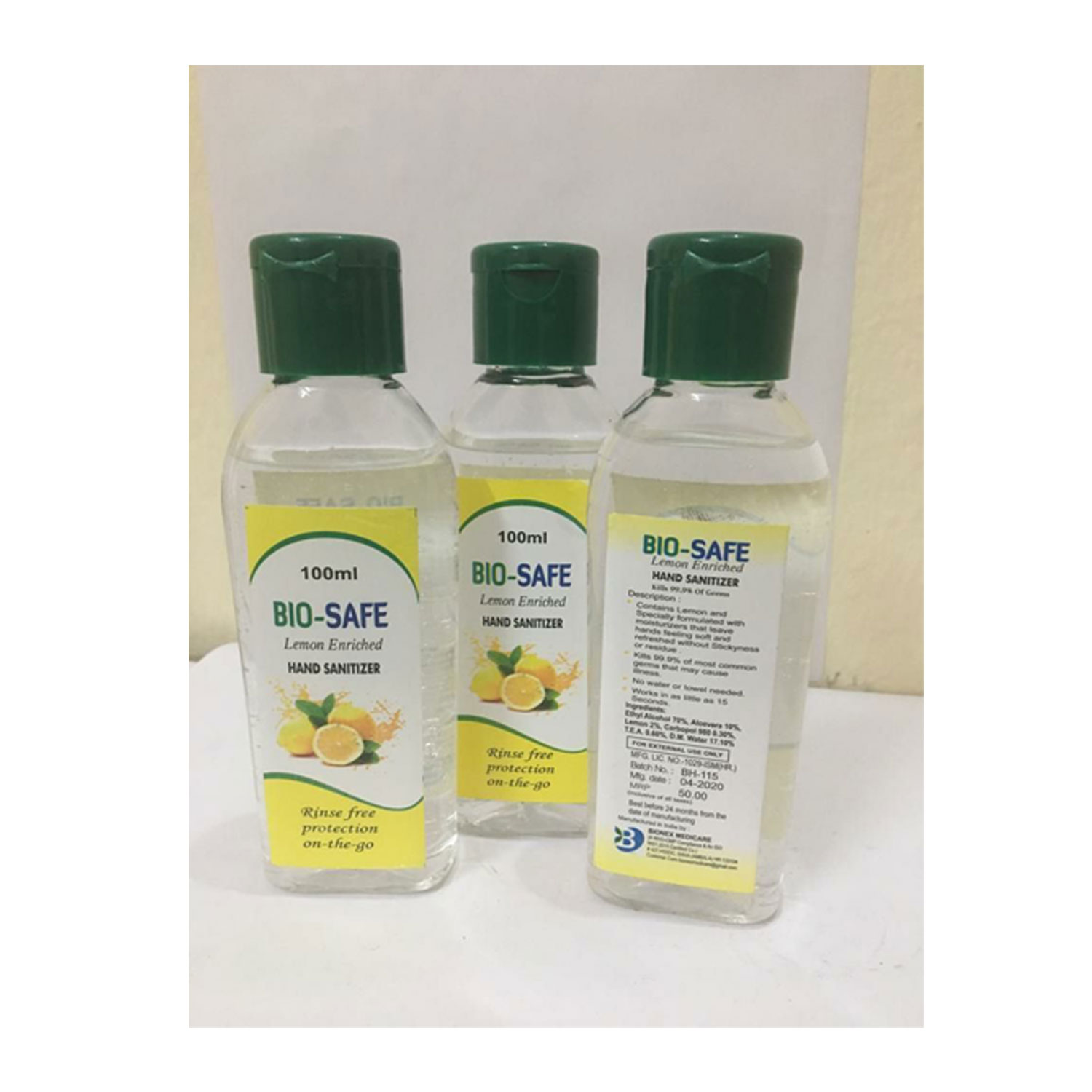 Hand Sanitizer Bottle 100 ML | Pack of  10