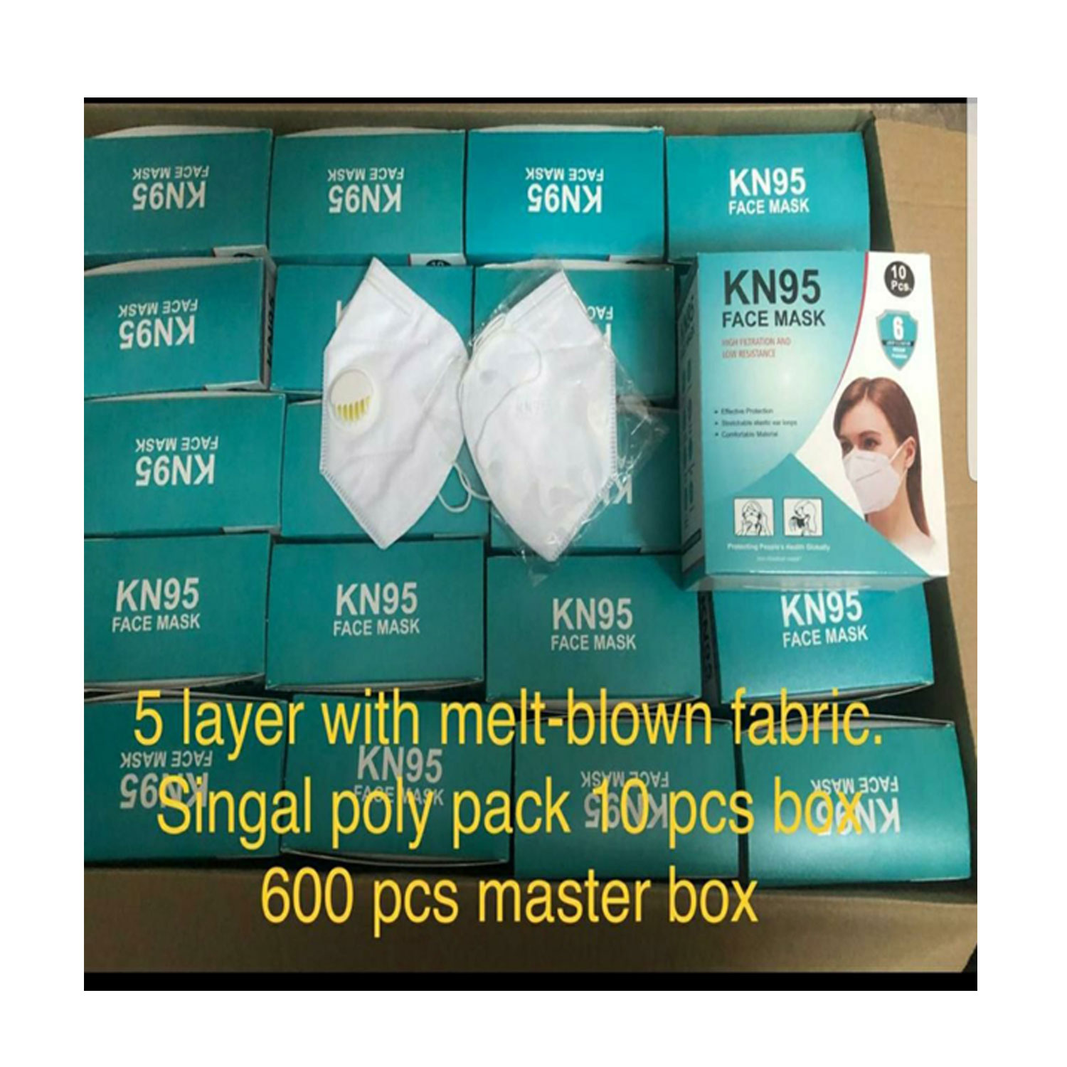 KN 95 MASK 5 LAYER  INDIAN AUTOMATIC MASHINE  | Pack of  10