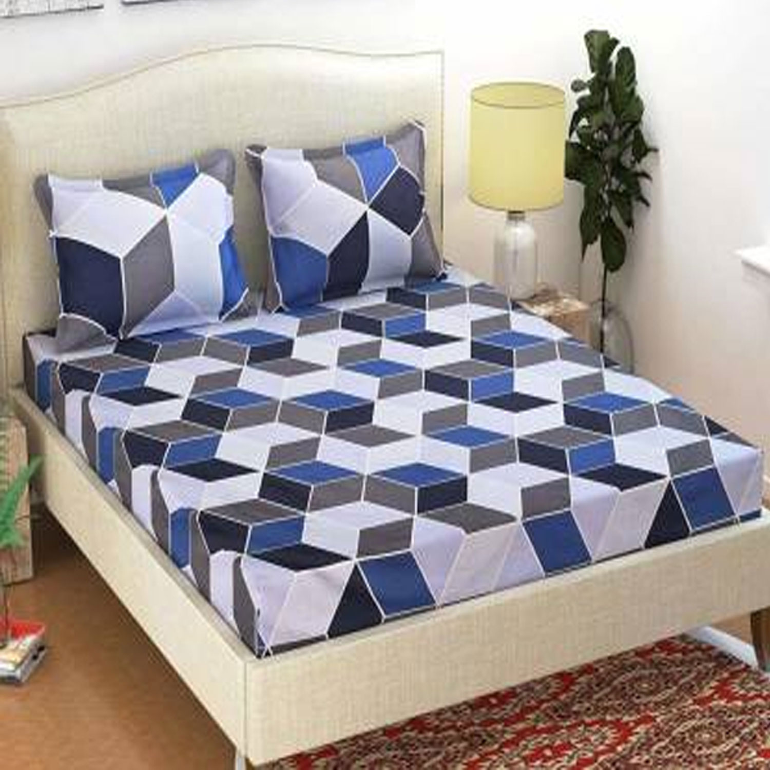 MAGIC HOMES Present Super Soft Bedsheet With 2 Pillow Cover, Size - 90*100 inch | Pack Of 1
