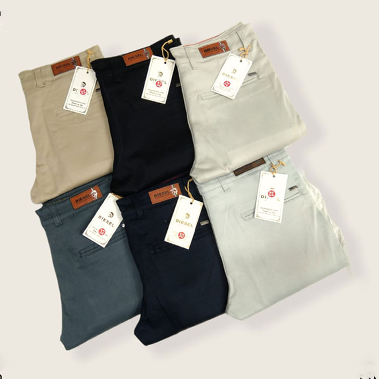 DIESEL Men's Cotton Solid Trouser | Pack of 30 