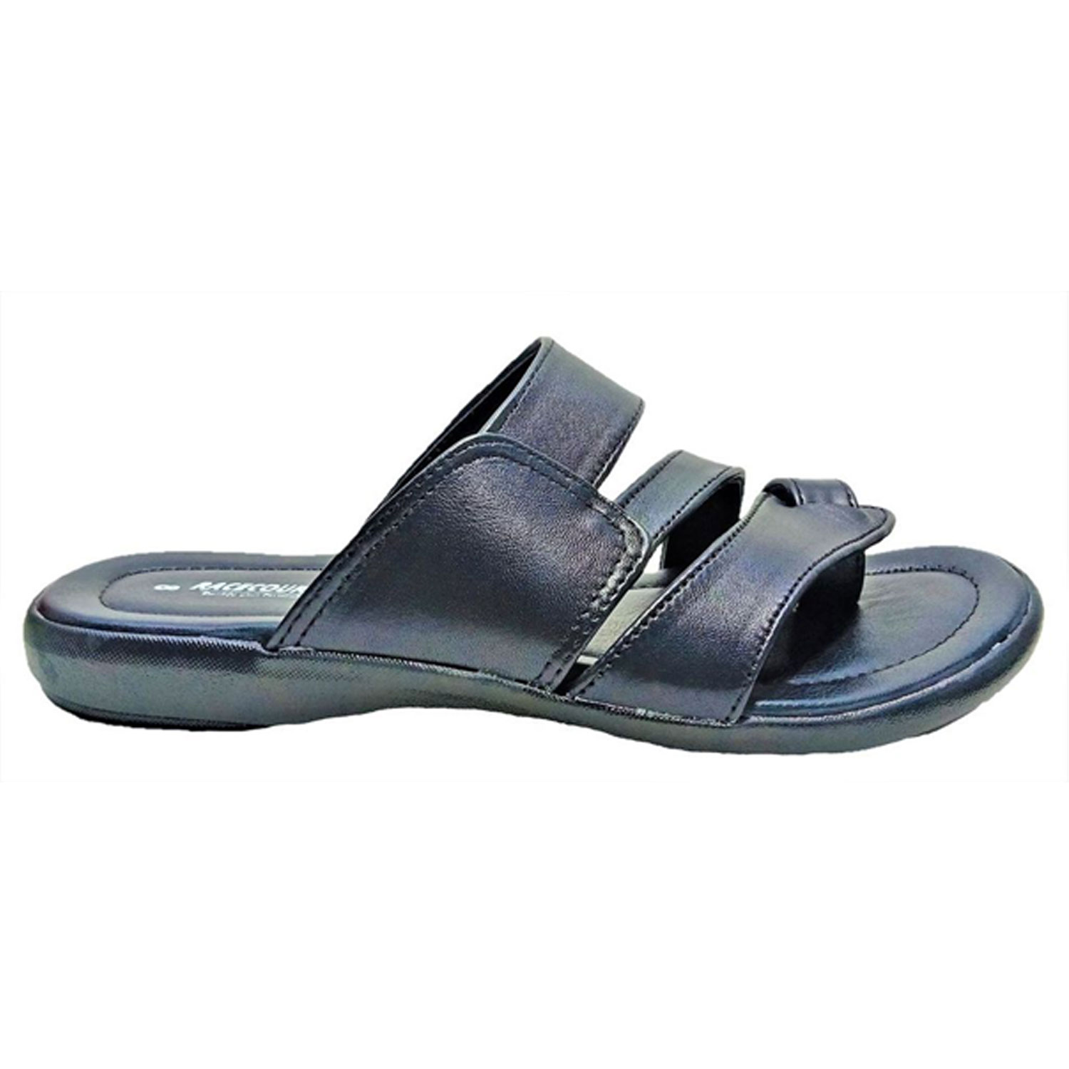 Racecourse Men's Alert Sole Genuine Leather Bond Sandal With the Heel Height of 1 Inch 33.530 Black(Pack of 6 )