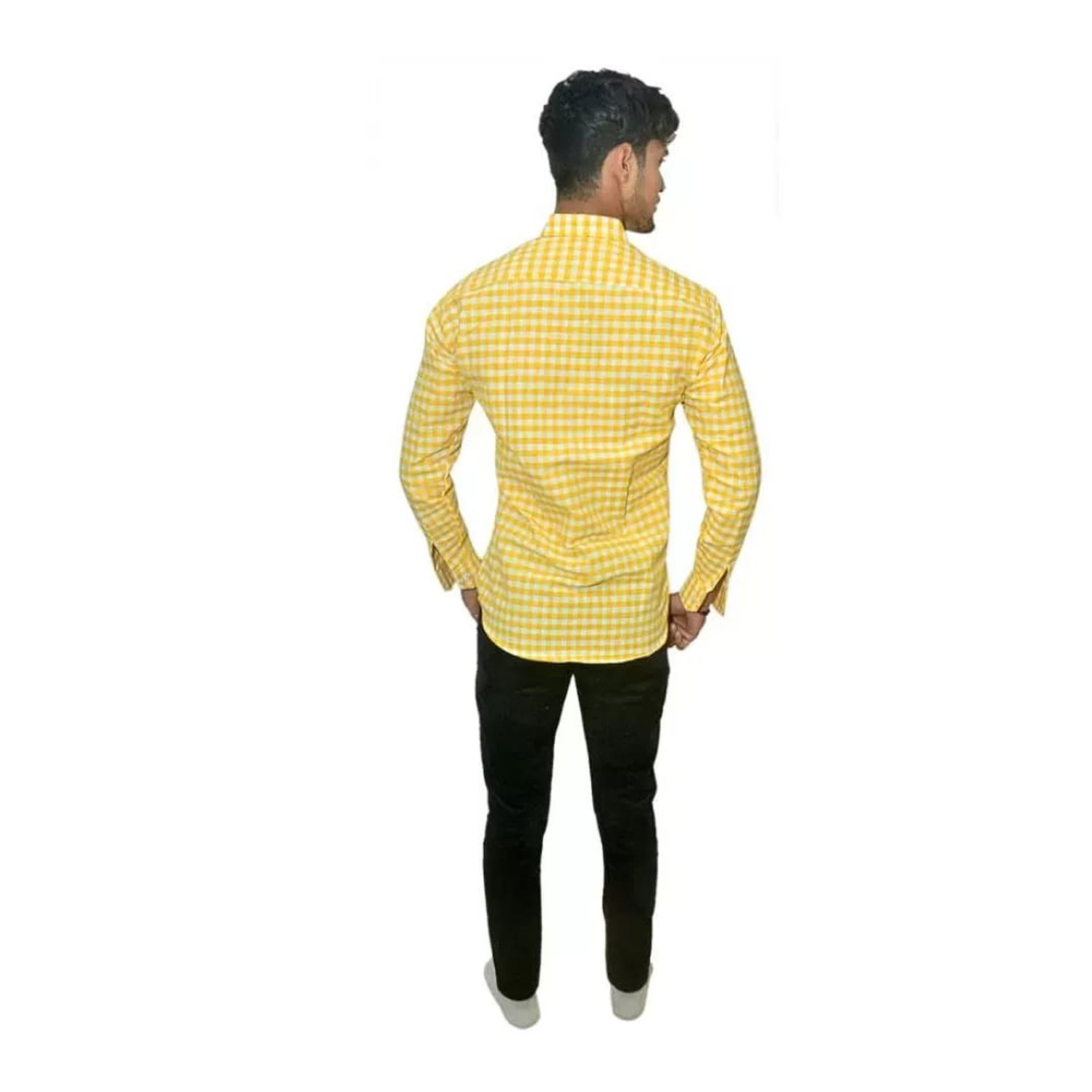 J BHARAT Poly Cotton Full Sleeve Check Shirt For Men | Pack Of 100