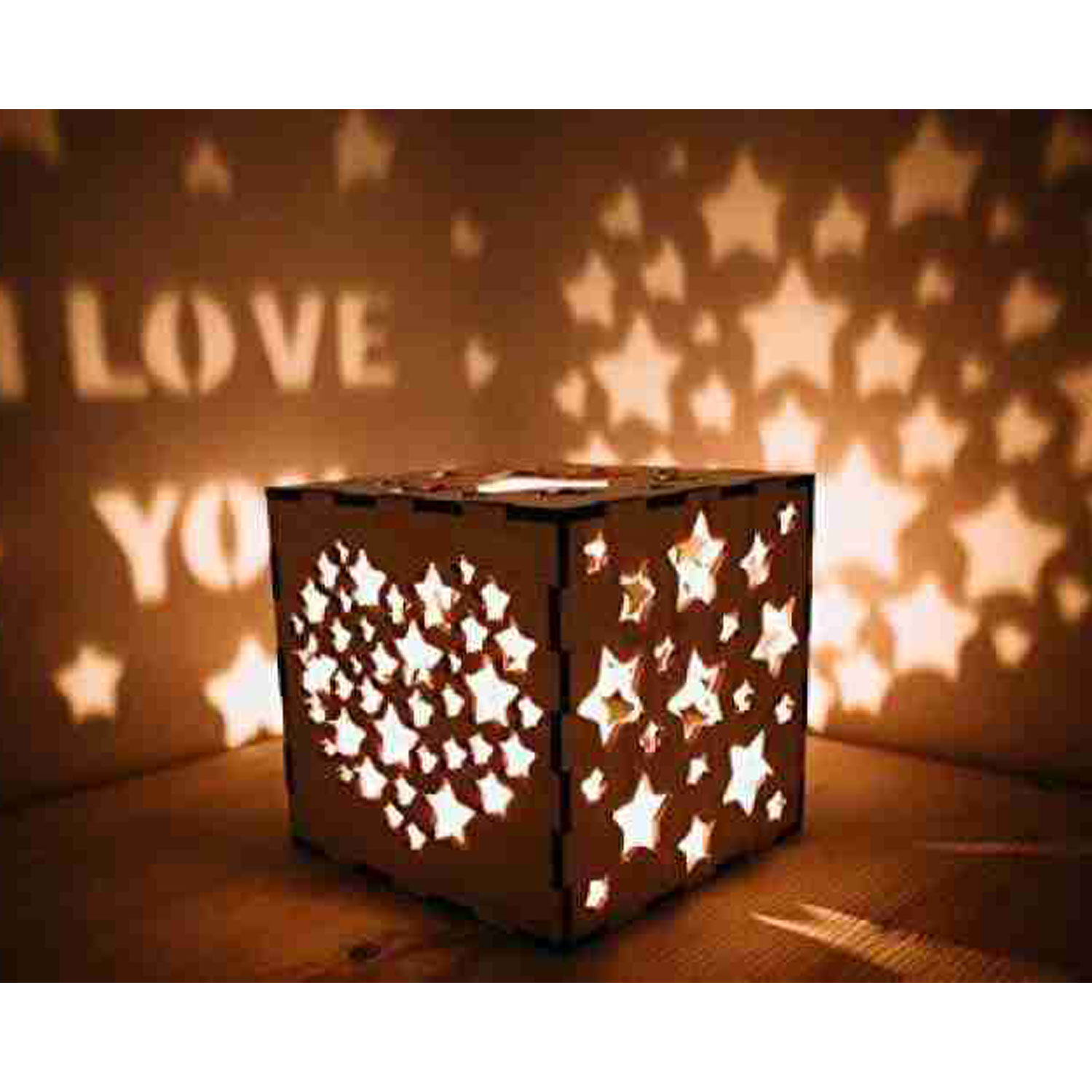NAZRANA Love Gift Table Lamp | Wooden | Brown