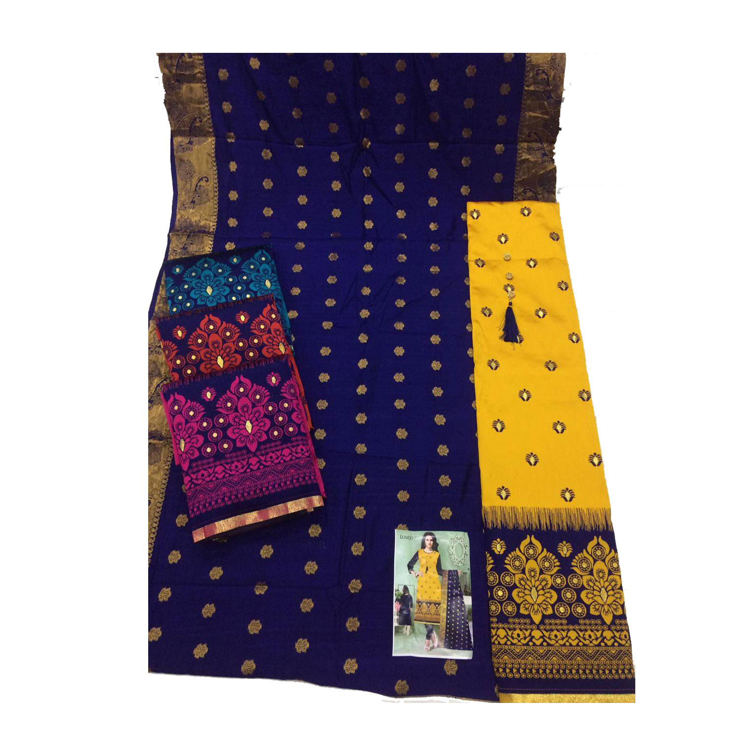 Women's Banarasi Jacquard Banarasi Work Suits & Dupatta | K-777 | Pack of 4