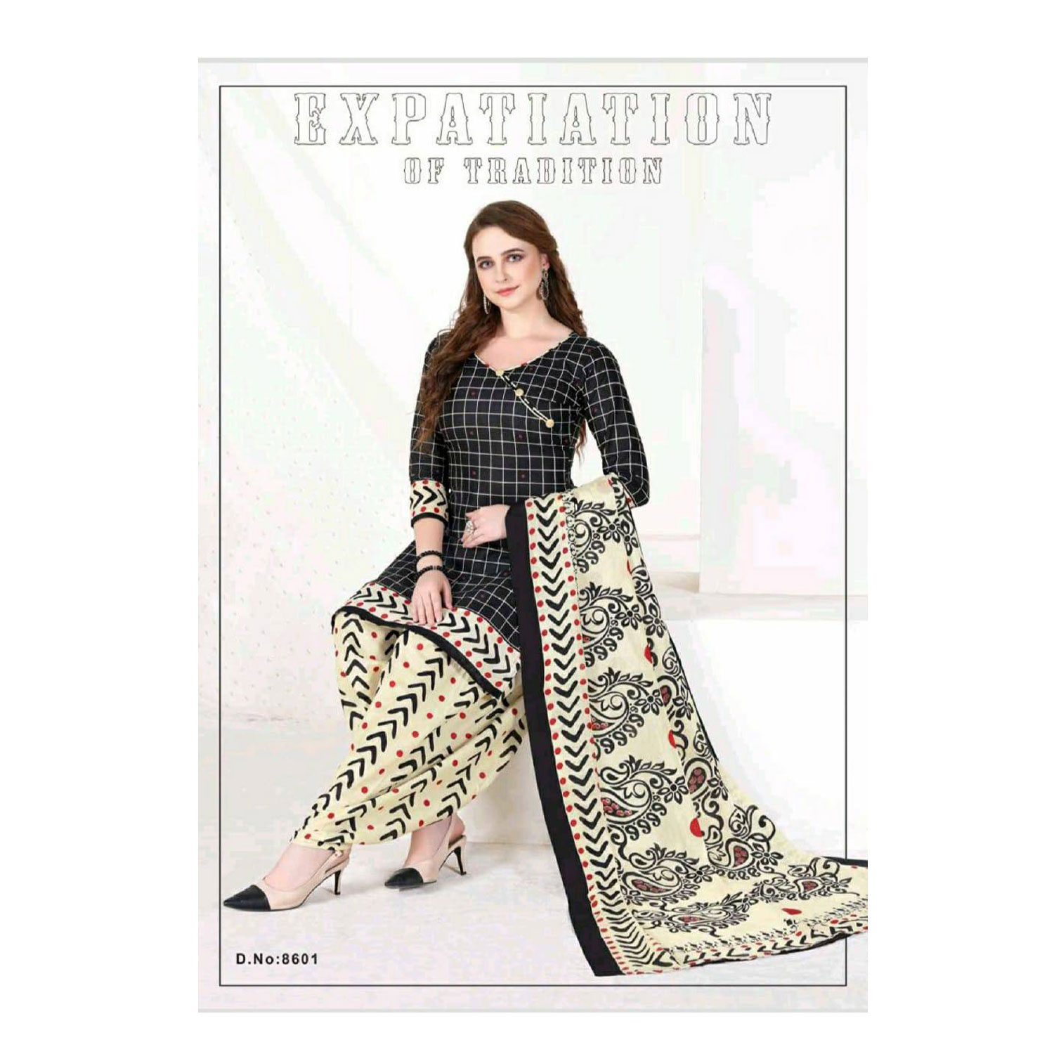 Women's Handloom Cotton Printed Suits Dupatta & Solid Bottom | Kitket | Pack of 10